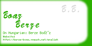 boaz berze business card